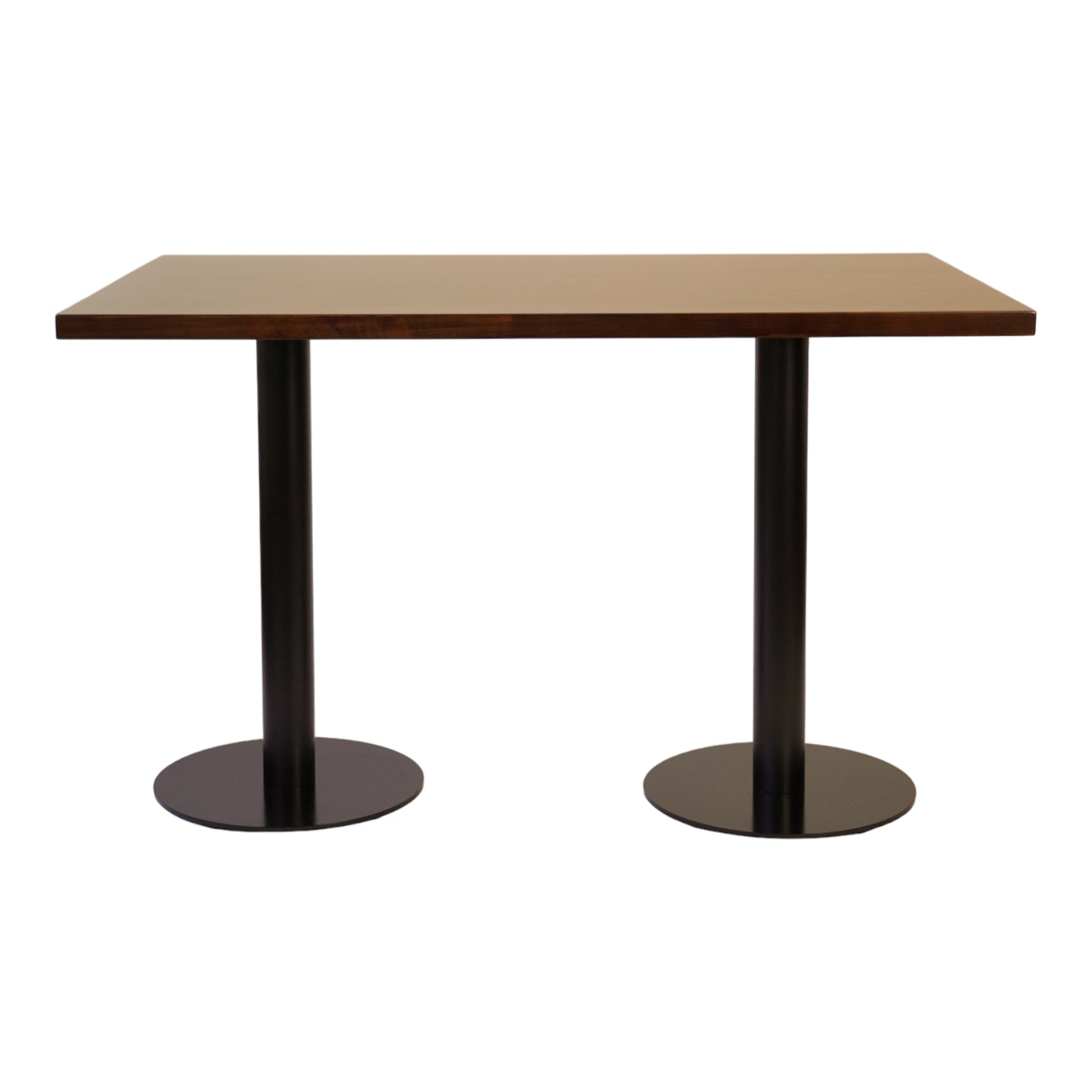 Dark Walnut Solid Wood Dining Table with Base