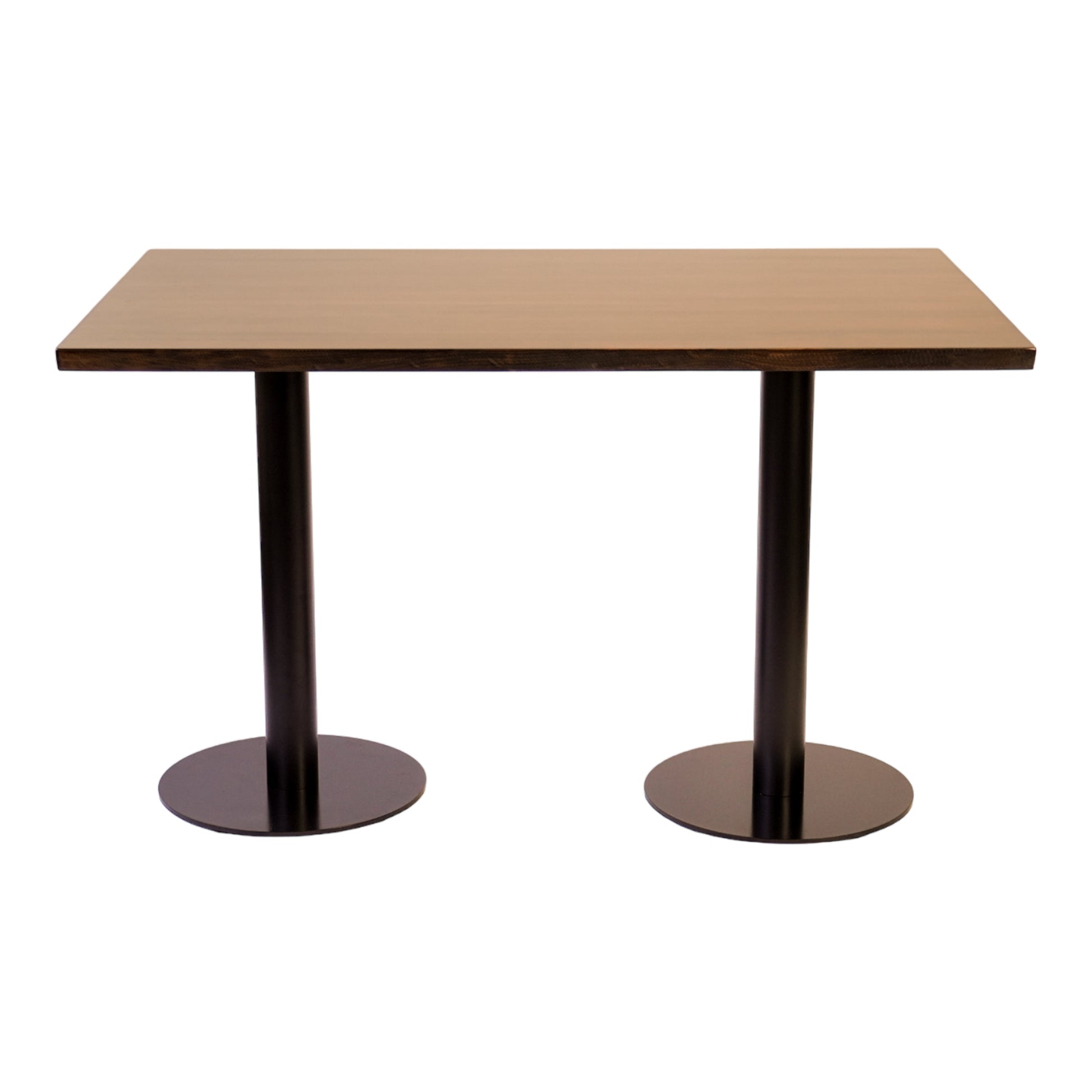 Light Walnut Solid Wood Dining Table with Base
