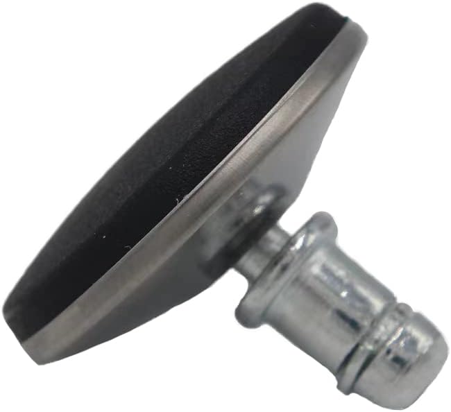Office Chair Stool Fixed Stationary Foot Anti-Slip Bell Glides Low Profile Bell Glides Replacement Without Casters Wheels Set of 5 (Silver Large)