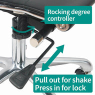 Mid-Back Black PU Leather Hotel and Task Chair Height Adjustable Swivel Ribbed Ergonomic