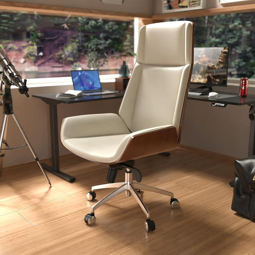 White High Back Danish Office Chair | Ergonomic Desk Chair