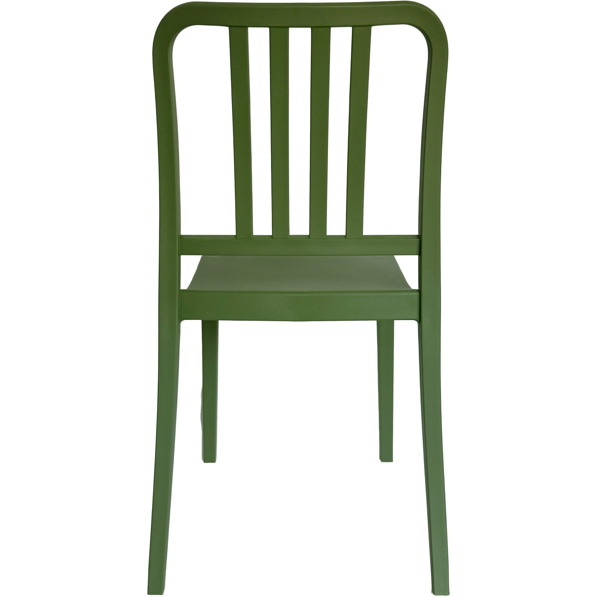 Set of 4 PP Vertical Slatback Dining Chairs, Indoor Outdoor Use- Multiple Color Options