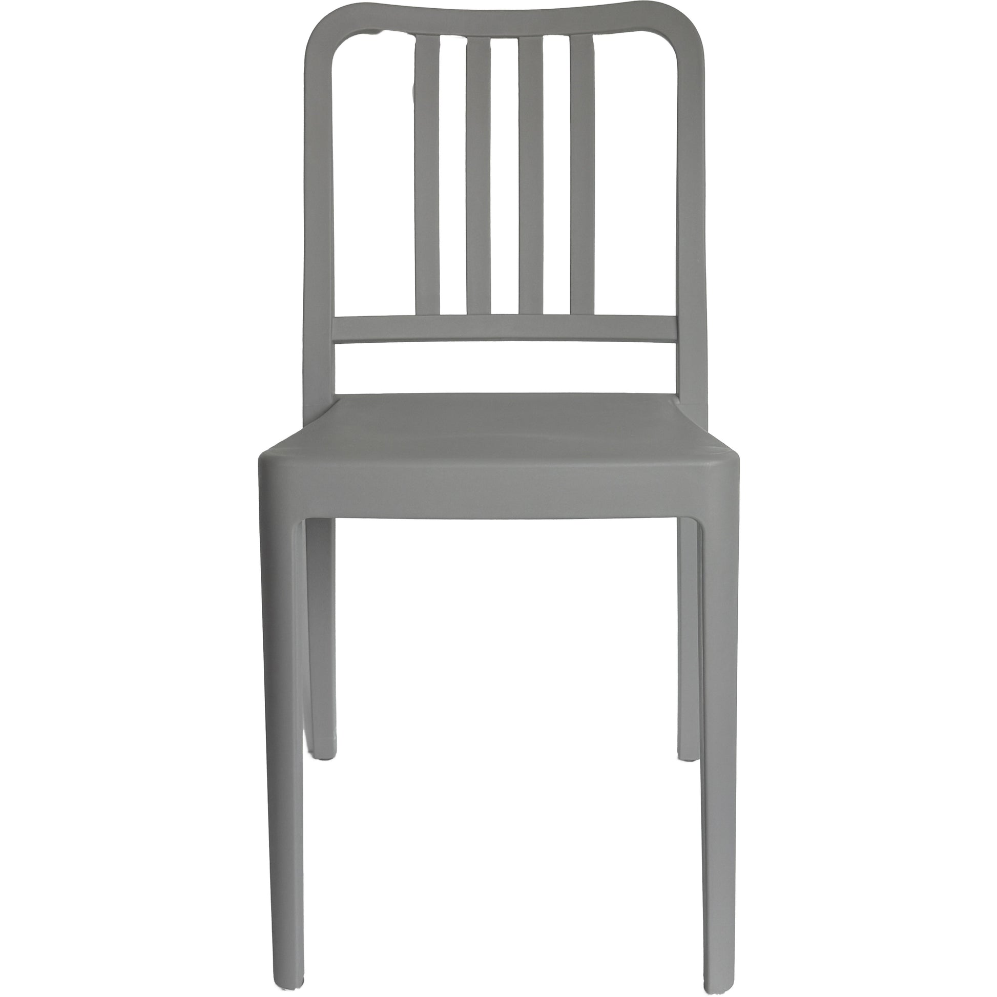 Set of 4 PP Vertical Slatback Dining Chairs, Indoor Outdoor Use- Multiple Color Options