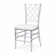 Set of 3 Clear Diamond Back Chairs – Elegant, Durable & Fully Assembled