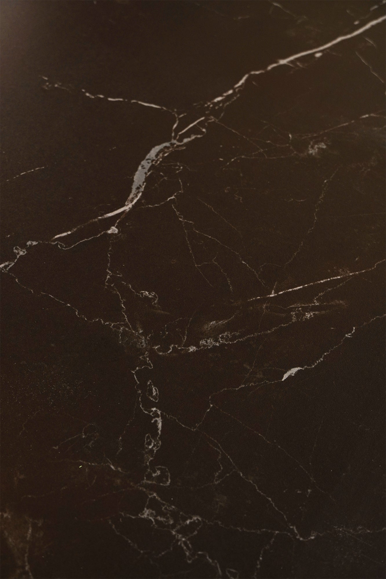 Black Sintered Stone Marble-like Table with Base