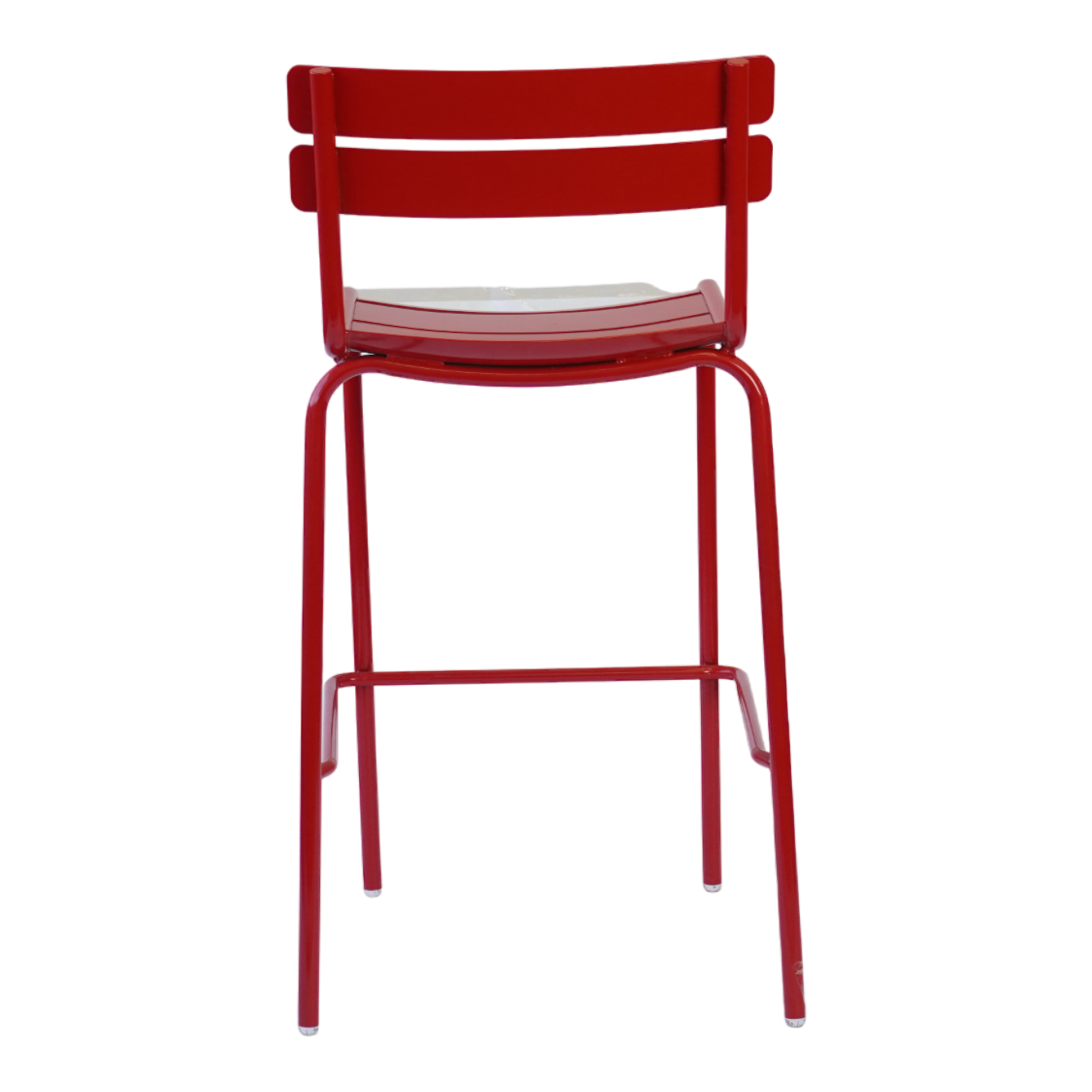 Red Metal Outdoor Bar Height Chair