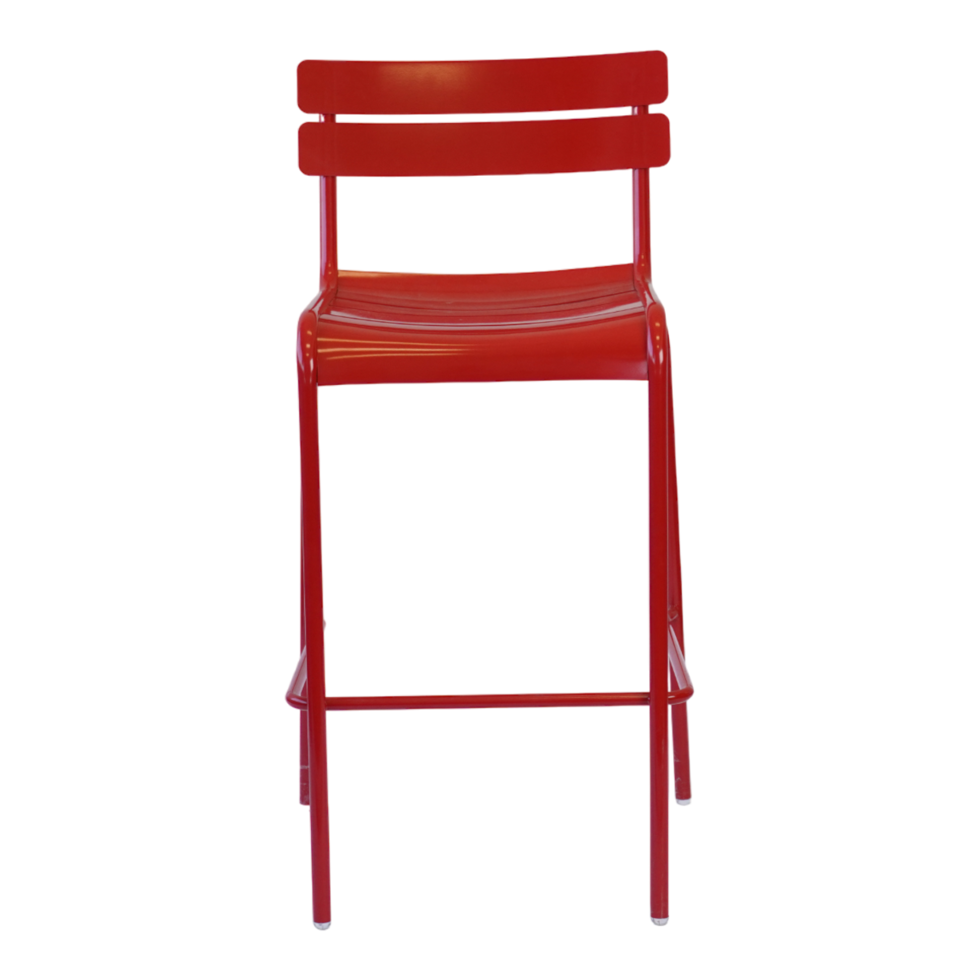 Red Metal Outdoor Bar Height Chair