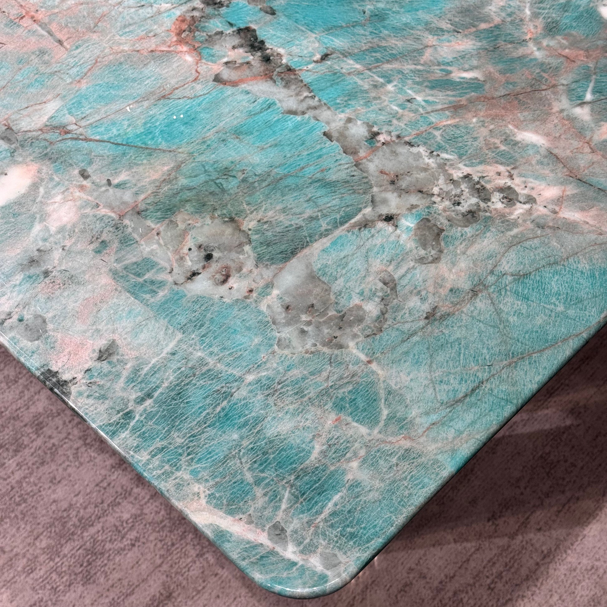 Jade Green Marble-Effect Dining Table – 160 x 90 cm Modern Rectangular Table