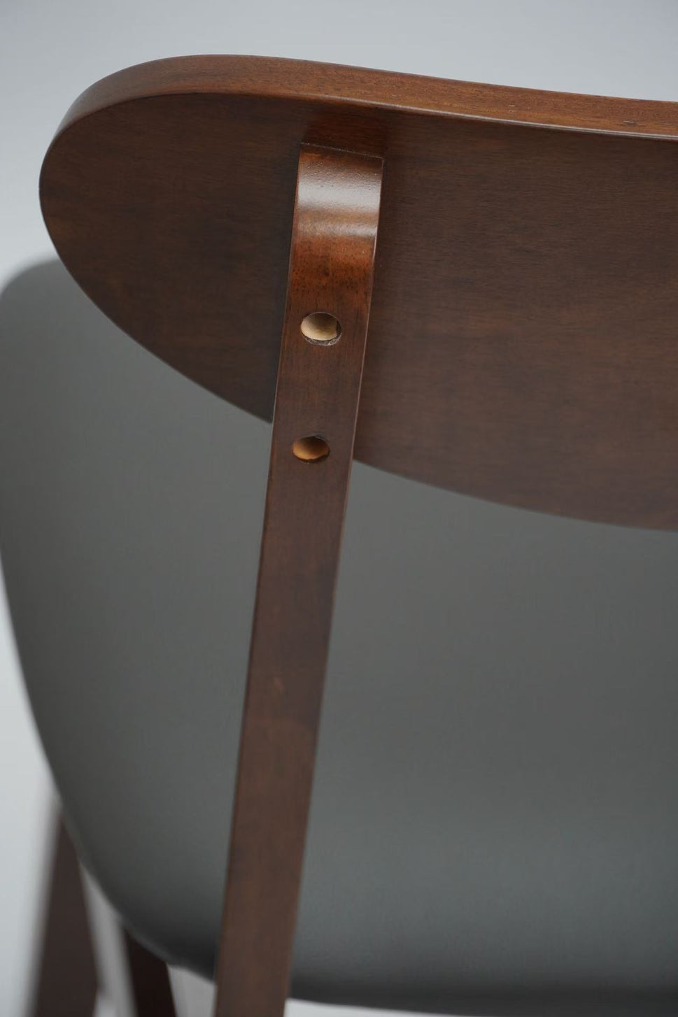 Set of 2 Wood Dining Chair with Dark Gray Seat- Light and Dark Wood Options