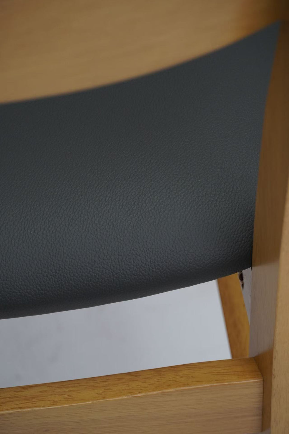 Set of 2 Wood Dining Chair with Dark Gray Seat- Light and Dark Wood Options