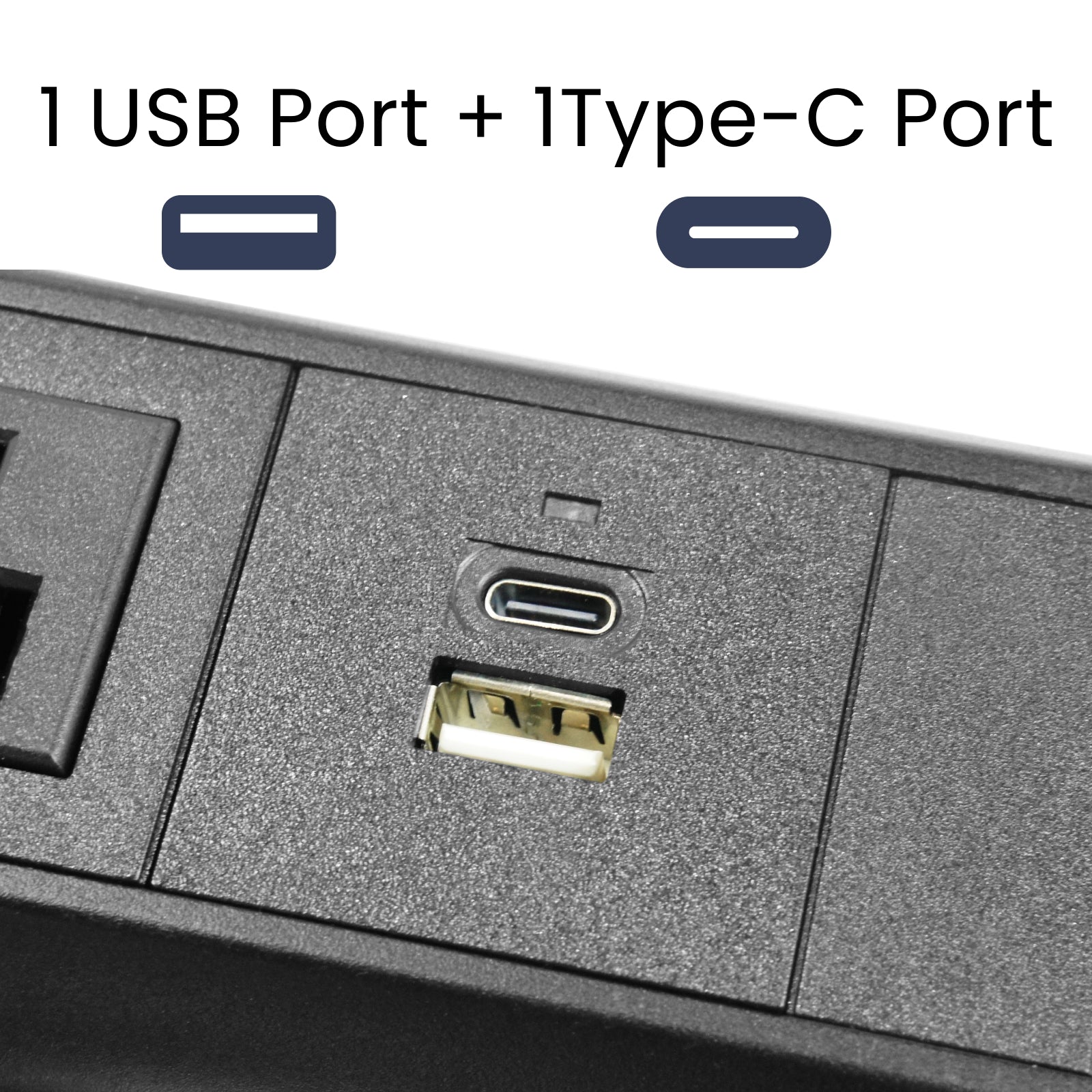 Power Strip with Surge Protection and Desktop Clamp