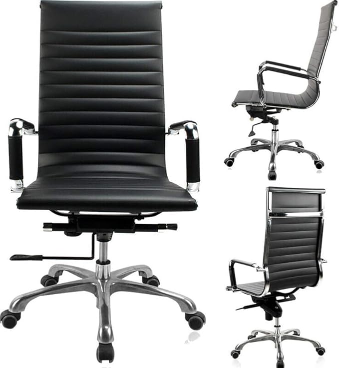 Set of High-Back Office Desk Chair Executive Conference Task Chair Adjustable Swivel Chair (10)