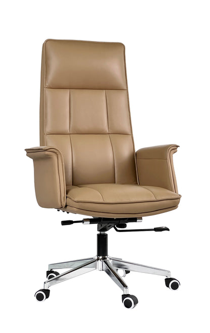 Premium Genuine Leather Executive Office Chair - High Back