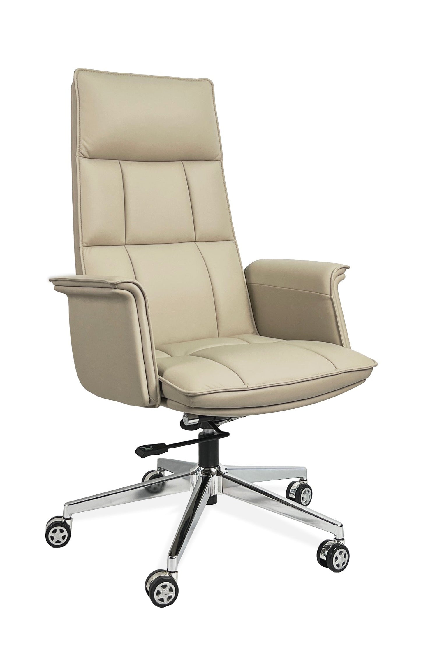 Premium Genuine Leather Executive Office Chair - High Back