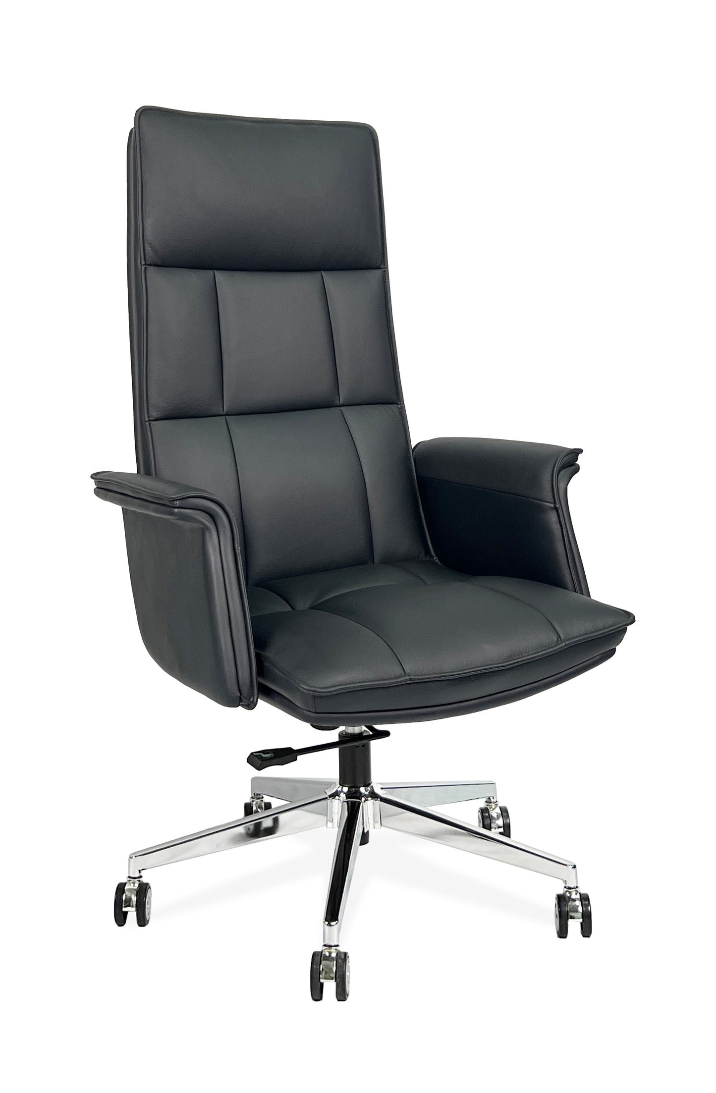 Premium Genuine Leather Executive Office Chair - High Back