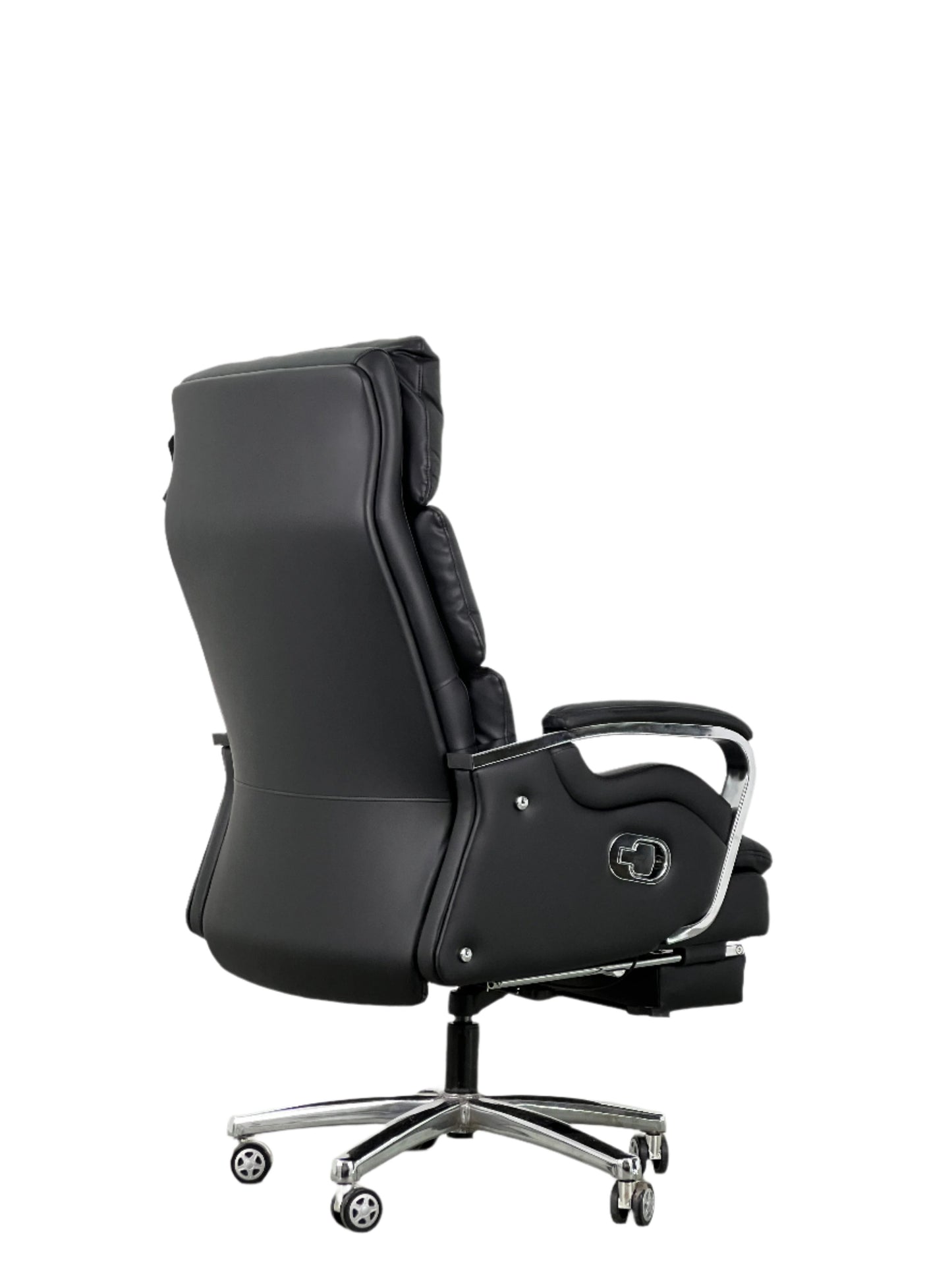 Reclining Faux Leather Office Chair with Footrest & Premium Comfort