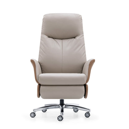 Premium Plush Microfiber Upholstered Reclining Office Chair