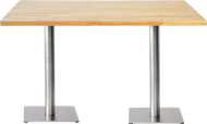 Light Solid Wood Dining Table with Base