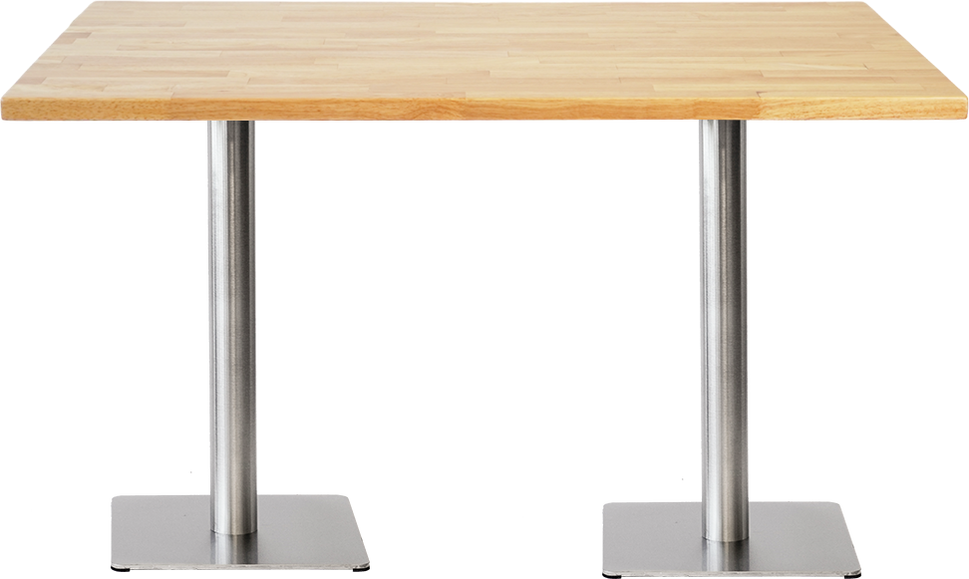 Light Solid Wood Dining Table with Base