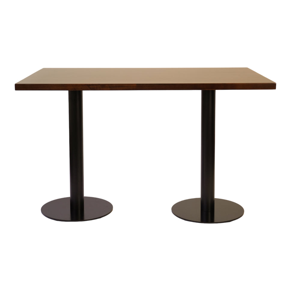 Dark Walnut Solid Wood Dining Table with Base