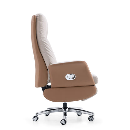 Premium Plush Microfiber Upholstered Reclining Office Chair