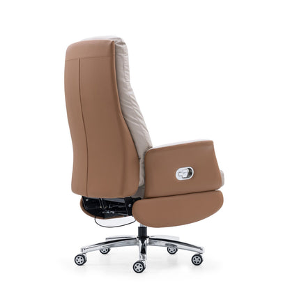 Premium Plush Microfiber Upholstered Reclining Office Chair