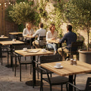 Switch Commercial-Grade Indoor &amp; Outdoor Table with Reinforced Stone-Composite Top: Natural Wood Look 3 image