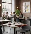 Switch Commercial-Grade Indoor &amp; Outdoor Table with Reinforced Stone-Composite Top: Multi Color Redden Wood 3 image