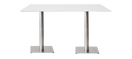 Switch White Sintered Stone Marble-like Table with Base 4 image