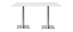 White Sintered Stone Marble-like Table with Base