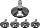 Switch Office Chair Stool Fixed Stationary Foot Anti-Slip Bell Glides Low Profile Bell Glides Replacement Without Casters Wheels Set of 5 (Silver Large) 2 image