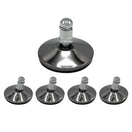 Switch Office Chair Stool Fixed Stationary Foot Anti-Slip Bell Glides Low Profile Bell Glides Replacement Without Casters Wheels Set of 5 (Silver Large) 1 image