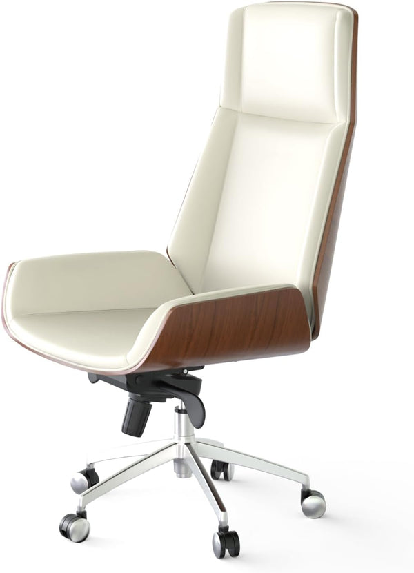 White High Back Danish Office Chair | Ergonomic Desk Chair