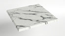 Switch Commercial-Grade Indoor &amp; Outdoor Table with Reinforced Stone-Composite Top: Square White Marble-Like 4 image
