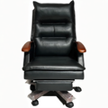 Executive Leather Office Chair – Reclining Desk Chair with Foot Rest