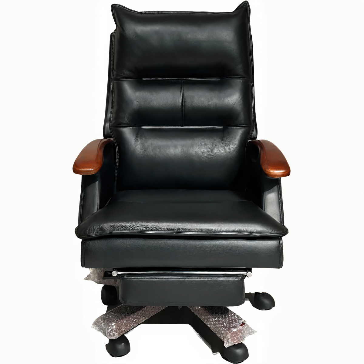 Executive Leather Office Chair – Reclining Desk Chair with Foot Rest