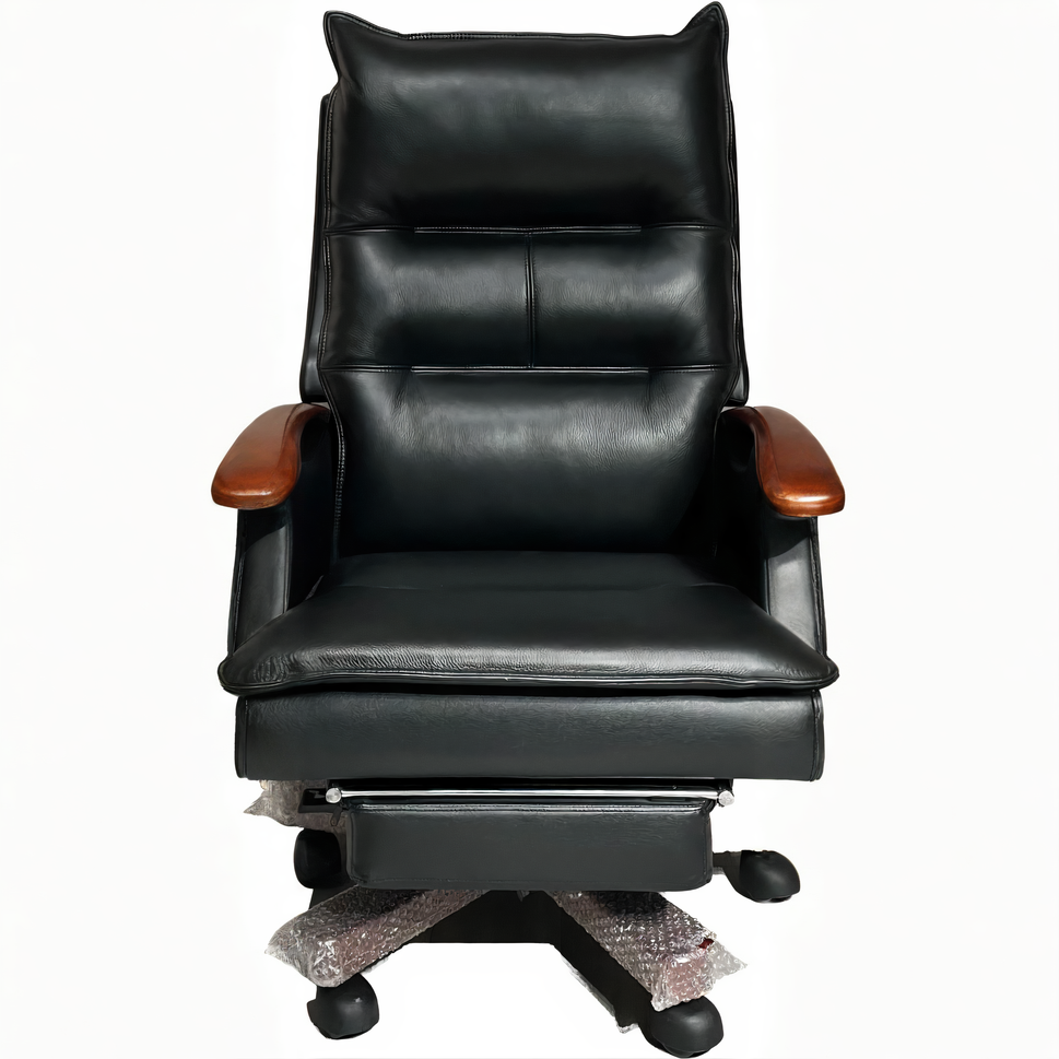 Executive Leather Office Chair – Reclining Desk Chair with Foot Rest