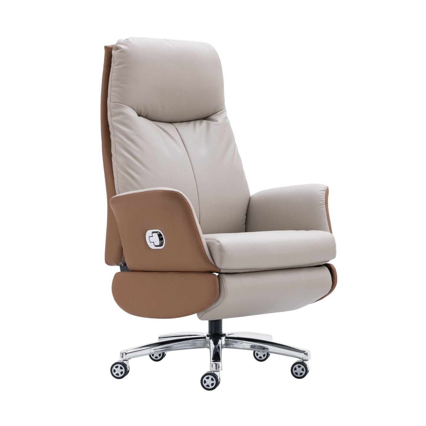 Premium Plush Microfiber Upholstered Reclining Office Chair