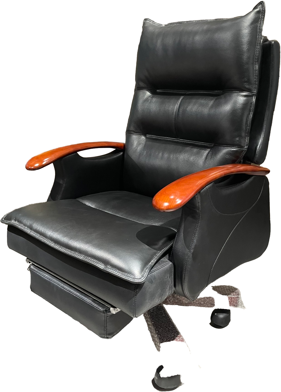 Executive Leather Office Chair – Reclining Desk Chair with Foot Rest