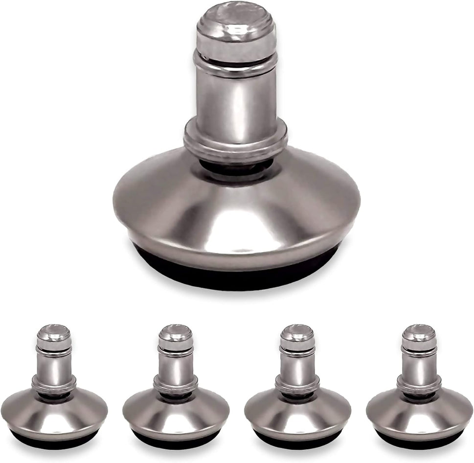 Office Chair Stool Fixed Stationary Foot Anti-Slip Bell Glides Low Profile Bell Glides Replacement Without Casters Wheels Set of 5 (Small and large options)