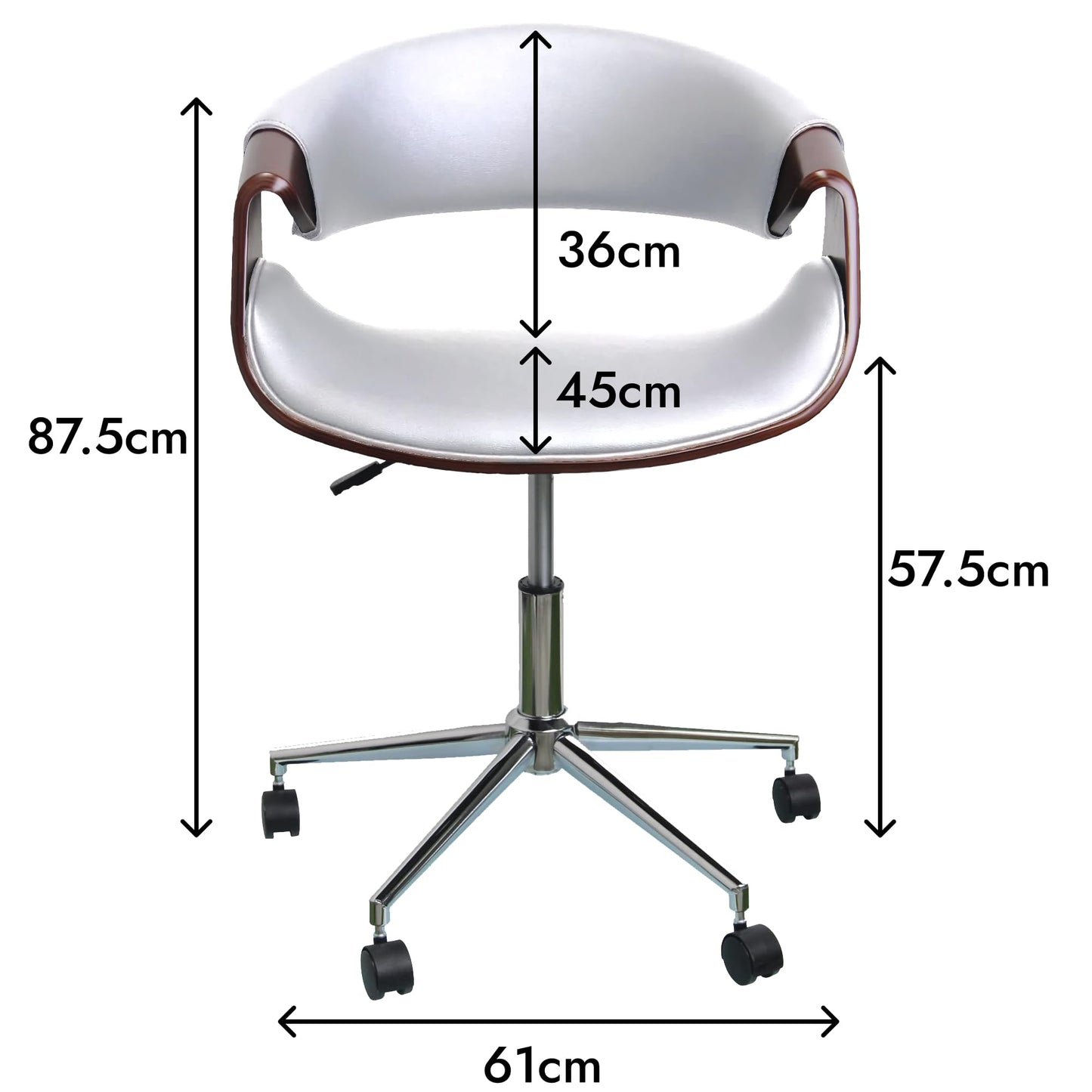 Bentwood Danish Office Chair (Black and White Options) | Ergonomic Desk Chair