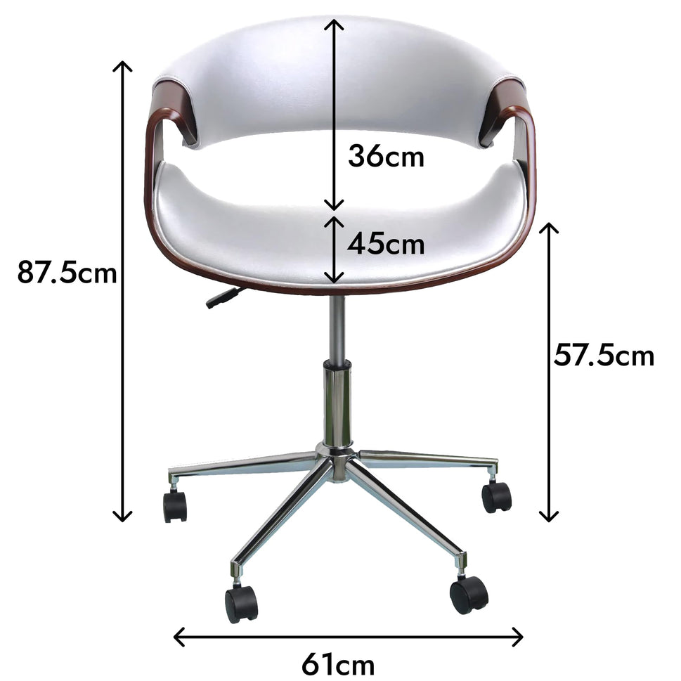 Bentwood Danish Office Chair (Black and White Options) | Ergonomic Desk Chair