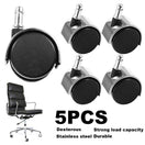Switch FOH 5PCS 2&quot; Office Chair Casters - Heavy Duty Swivel Wheels for All Floors (Silver) 4 image