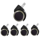 Switch (10MM and 11MM Stem Options) 2 Inch Office Chair Casters (Set of 5), Wheel Replacements, Heavy-Duty Rubber Caster Wheels 1 image