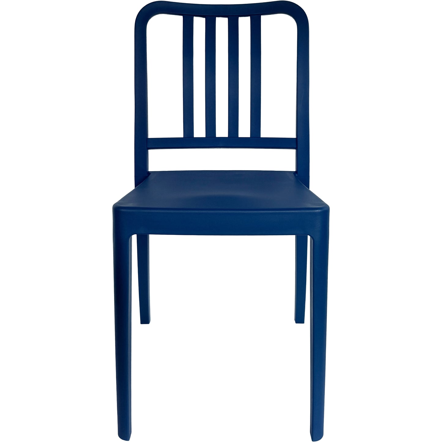 Set of 4 PP Vertical Slatback Dining Chairs, Indoor Outdoor Use- Multiple Color Options