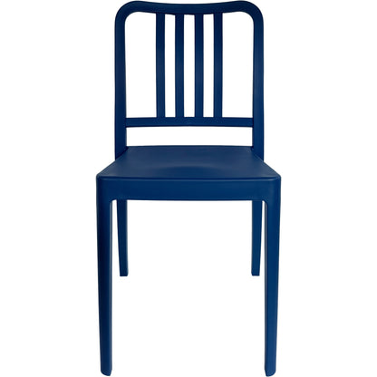 Set of 4 PP Vertical Slatback Dining Chairs, Indoor Outdoor Use- Multiple Color Options
