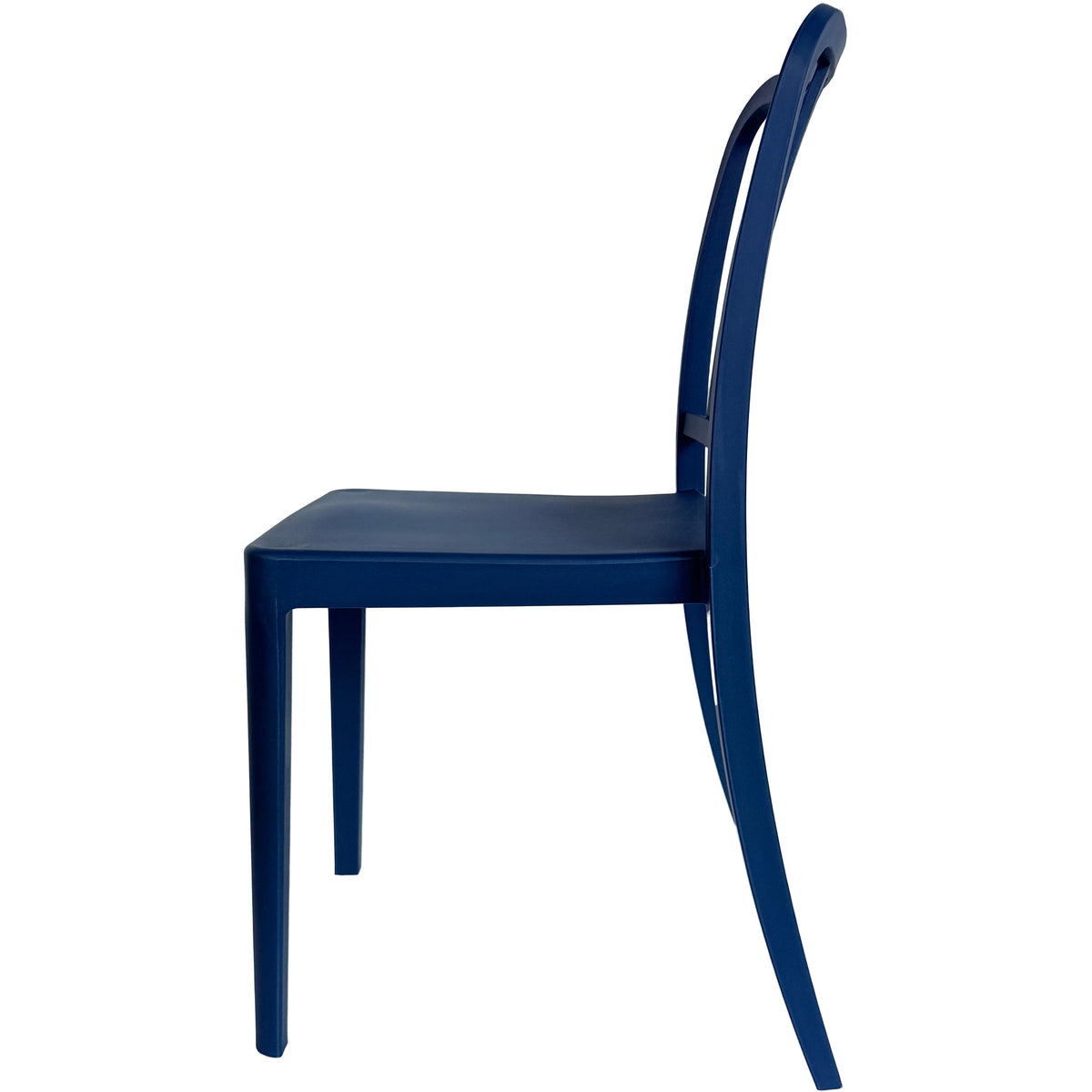 Set of 4 PP Vertical Slatback Dining Chairs, Indoor Outdoor Use- Multiple Color Options
