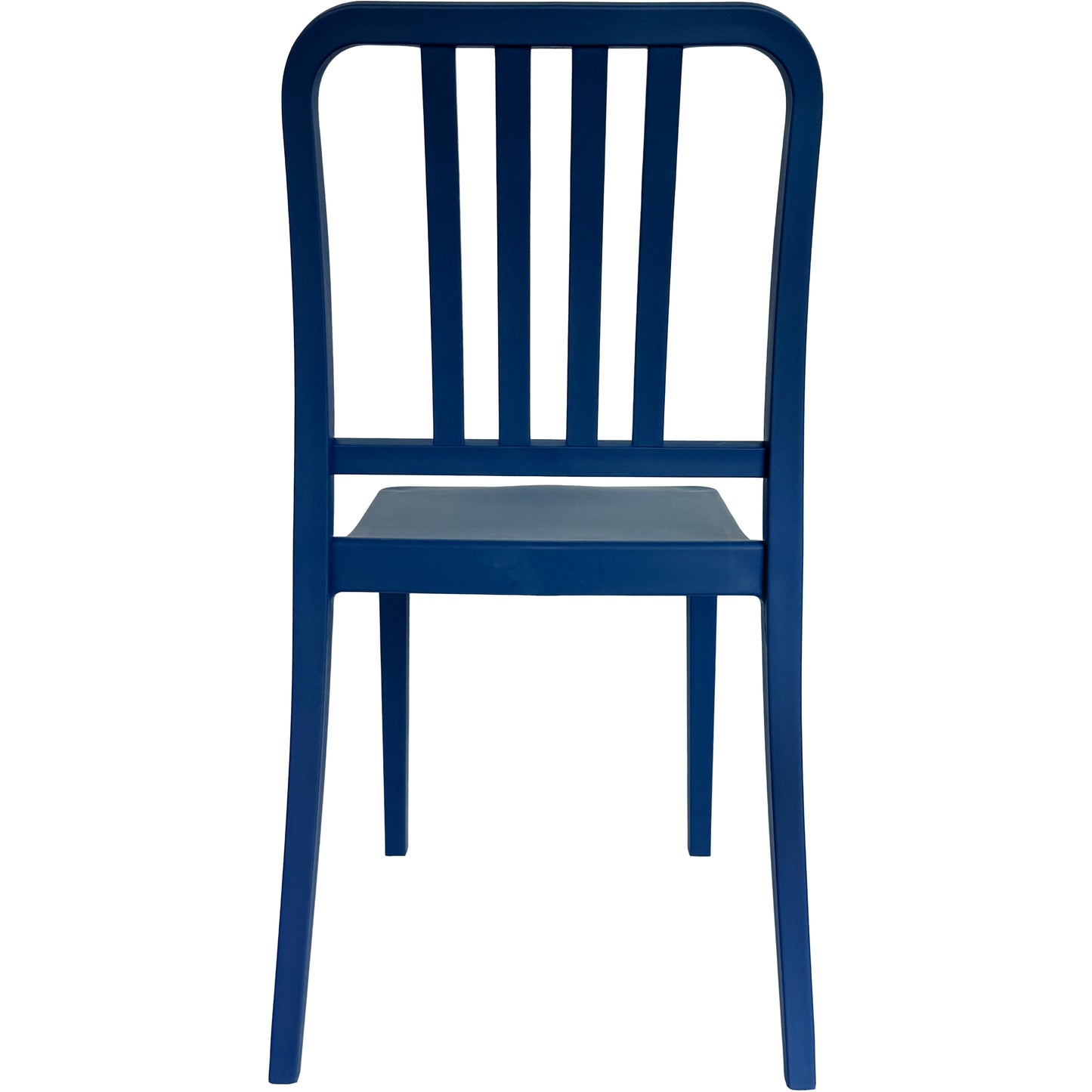 Set of 4 PP Vertical Slatback Dining Chairs, Indoor Outdoor Use- Multiple Color Options