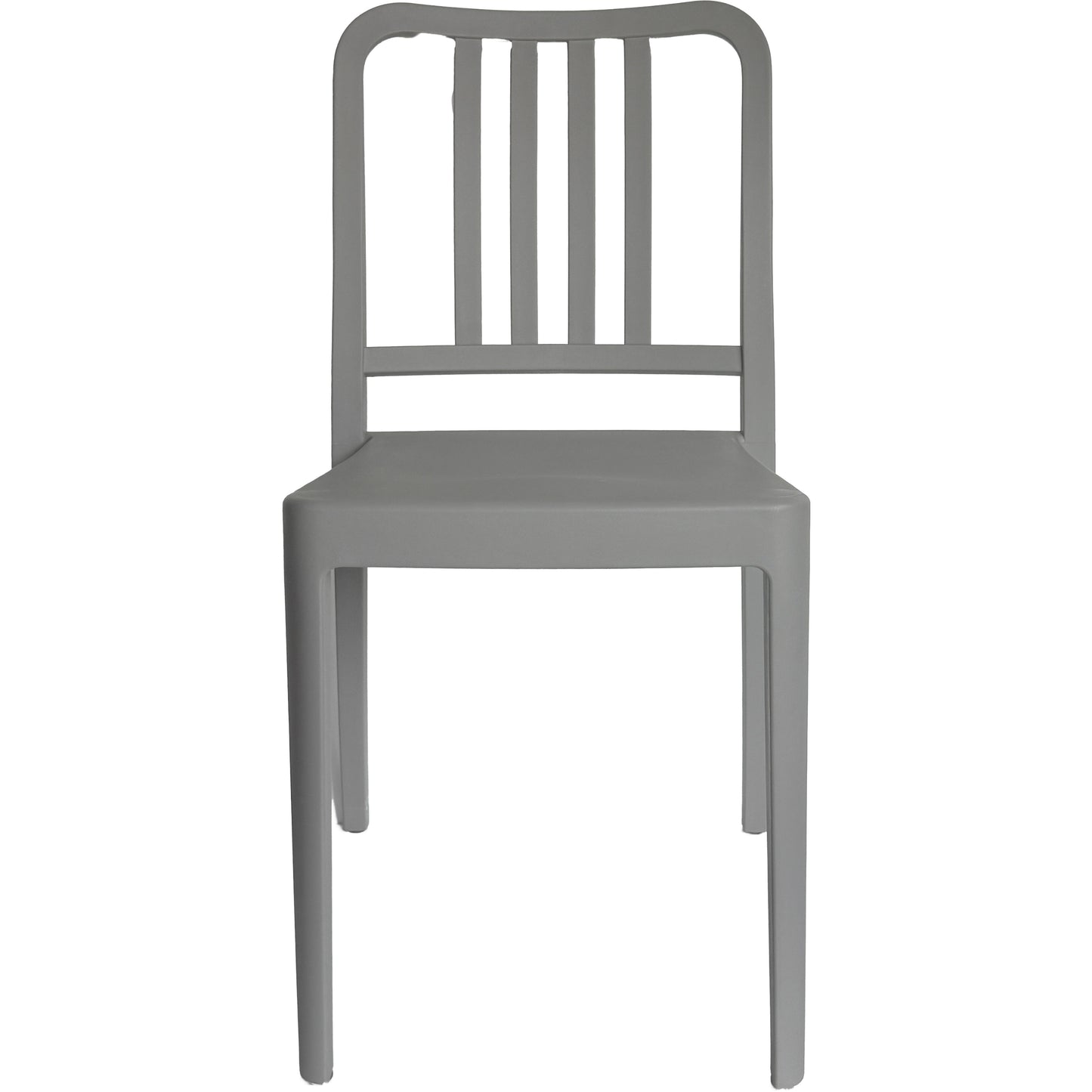 Set of 4 PP Vertical Slatback Dining Chairs, Indoor Outdoor Use- Multiple Color Options