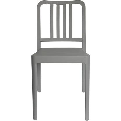 Set of 4 PP Vertical Slatback Dining Chairs, Indoor Outdoor Use- Multiple Color Options